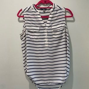 Navy and white tank